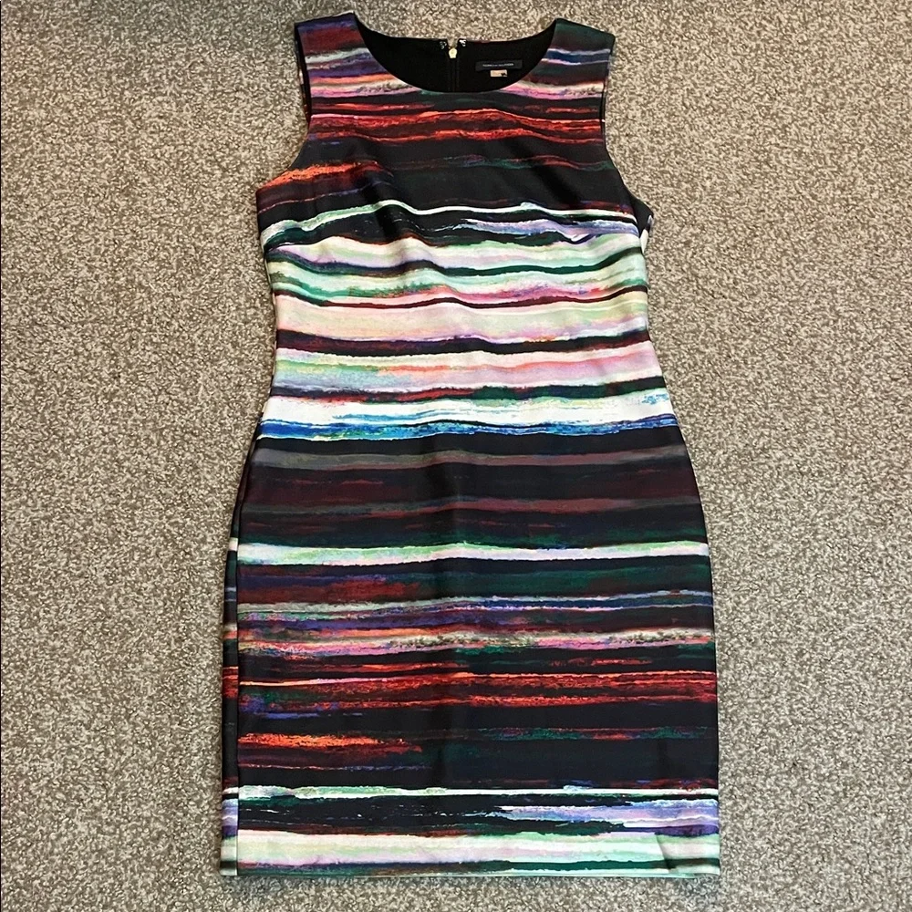 Tommy Hilfiger Multicolor Striped Sleeveless Midi Dress